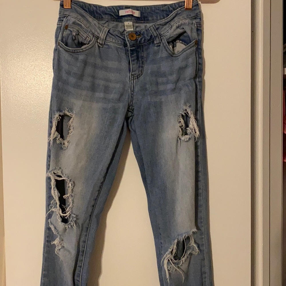 Ripped refuse jeans from Charlotte Russe. Size 2.